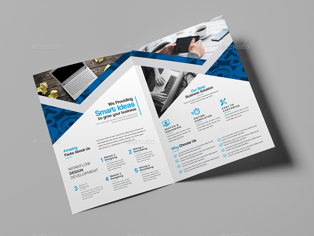 Business Bi-Fold Brochure Bundle 2 In 1 By Generousart | GraphicRiver